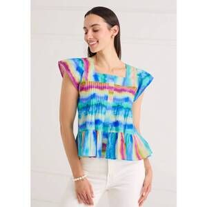 NEW ALIVIA zoe top in sunset stripe